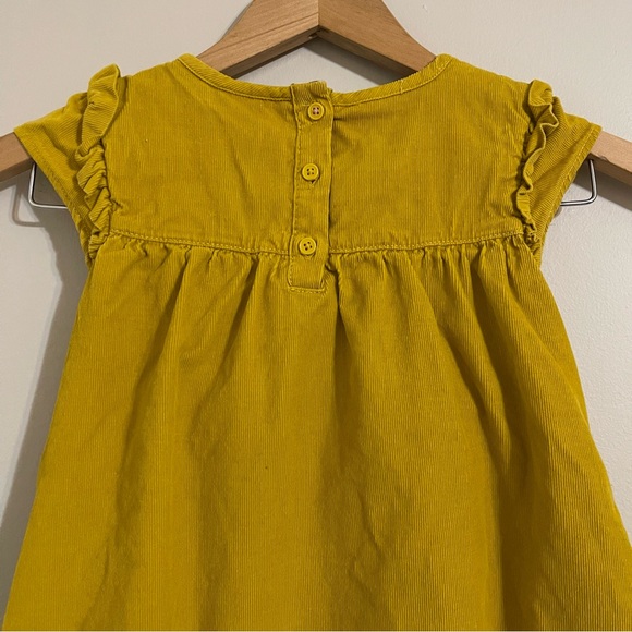 Mini Boden Mustard Yellow Corduroy Dress 5/6years - Picture 10 of 16